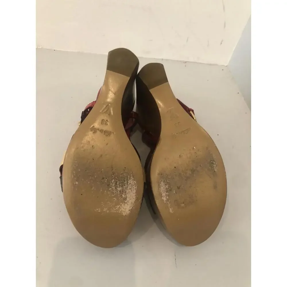 Louis Vuitton Red/Brown Cross Strap Monogram Canvas and patent Leather - Picture 3 of 4